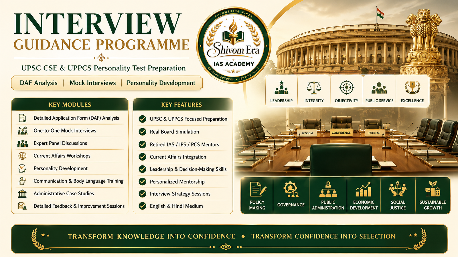Interview Guidance Program for UPSC .